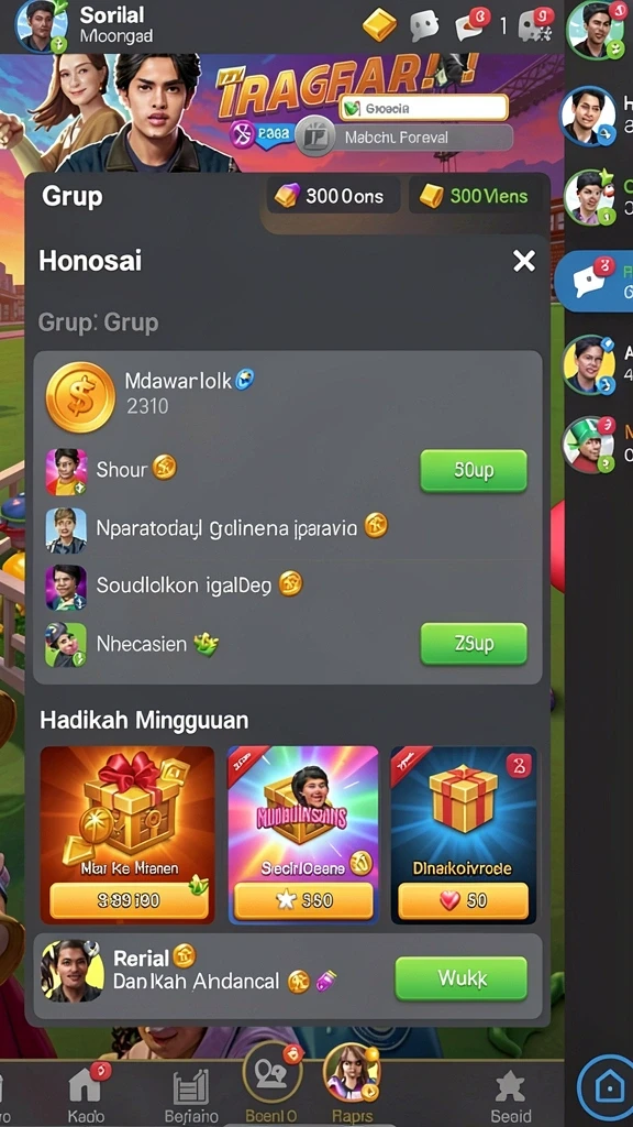 idagame - Tangkapan layar menampilkan berbagai karakter unik yang bisa dimainkan.